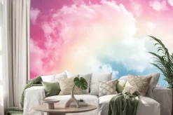 Naklejka: Chmura w kolorach tęczy