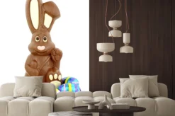 Naklejka: Chocolate easter bunny i jaj