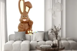 Naklejka: Chocolate easter bunny i jaj