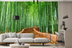 Naklejka: Ścieżka przez las bambusowy