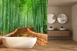 Naklejka: Ścieżka przez las bambusowy