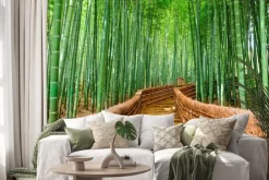 Naklejka: Ścieżka przez las bambusowy