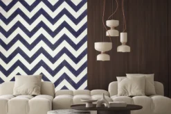 Naklejka: Ciemne granatowe i czarne szewrony tekstury na starym białym