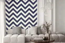 Naklejka: Ciemne granatowe i czarne szewrony tekstury na starym białym