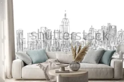 Naklejka: City, panorama, 3d illustration