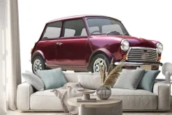 Naklejka: Classic sport hatchback car isolated on white