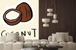 Naklejka: Coconut na tle blado