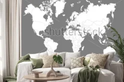 Naklejka: Color world map vector