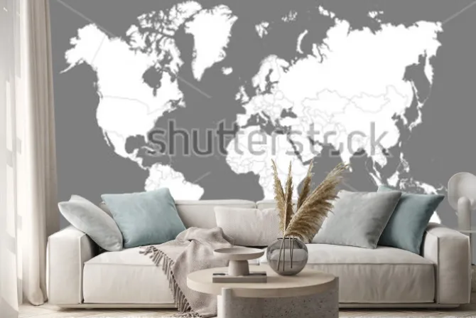 Naklejka: Color world map vector