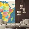 Naklejka: Colorful hand drawn political map of africa.