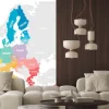 Naklejka: Colorful vector map of eu, european union, member states