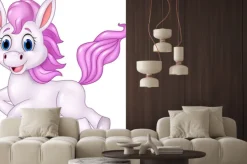 Naklejka: Cute pony konia z systemem odizolowane na białym tle