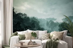 Naklejka: 3d bujna roślinność w zielonej dżungli