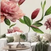 Naklejka: Decorative peony flower pattern. repeat pattern for wallpaper,