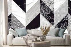 Naklejka: Digital colorful wall tile design for washroom and kitchen marble