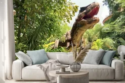 Naklejka: Dinozaur tyrannosaurus rex w dżungli