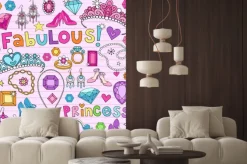 Naklejka: Doodles księżniczka notebook ilustracji wektorowych