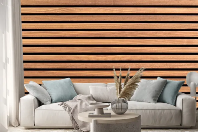 Naklejka: Drewniane deski lamele