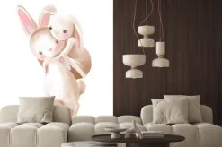 Naklejka: Dwa urocze króliczki dla dzieci