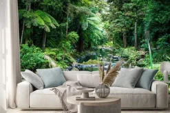 Naklejka: Dzika rzeka w tropikalnym lesie deszczowym