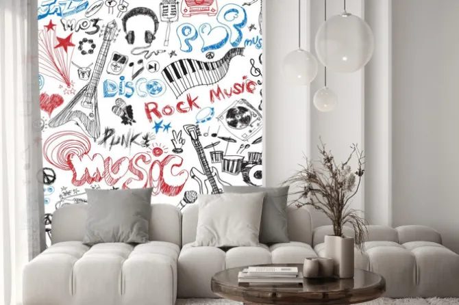 Naklejka: Element hand music remis