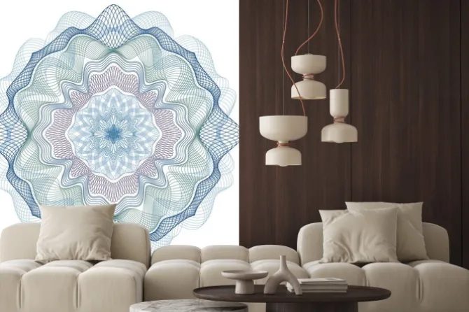 Naklejka: Elenent ornament dla certyfikatu / money projektu / wektor /