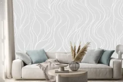 Naklejka: Falisty wzór. grafika liniowa.