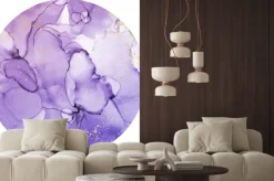 Naklejka: Fioletowa akwarela