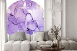 Naklejka: Fioletowa akwarela