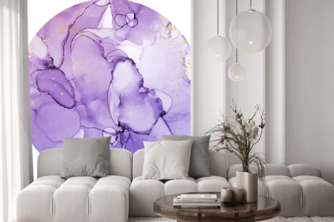 Naklejka: Fioletowa akwarela