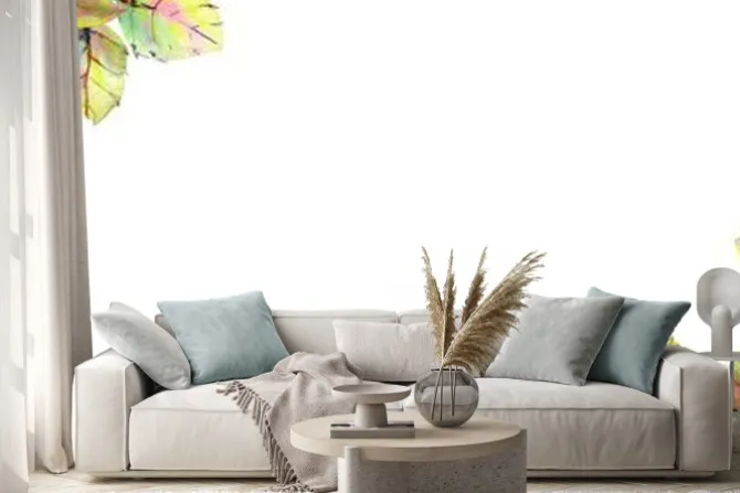 Naklejka: Flowers of dark roses, green leaves, composition. horizontal