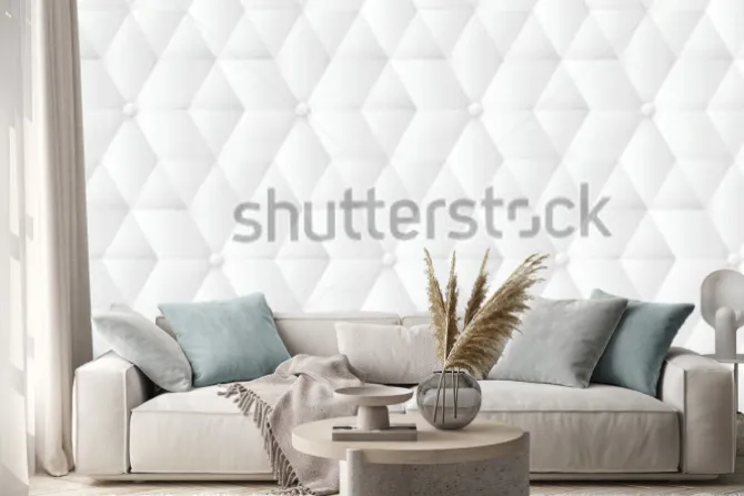 Naklejka: Geometryczna abstrakcja w bieli