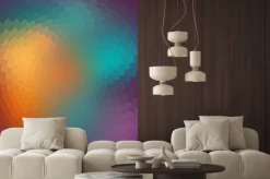 Naklejka: Geometryczna abstrakcja w formie mozaiki