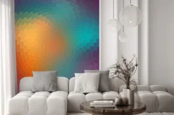 Naklejka: Geometryczna abstrakcja w formie mozaiki