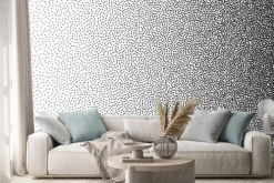 Naklejka: Gradient z czarnych kropek