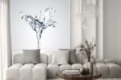 Naklejka: Grafika trójwymiarowa martini szkła z kropli wody