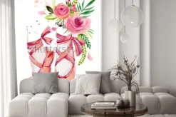 Naklejka: Ilustracja akwarela balet