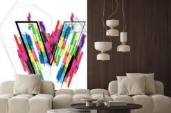 Naklejka: Ilustracja font.