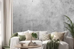 Naklejka: Imitacja betonu szara kamienna ściana