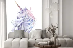 Naklejka: Jednorożec w geometryczne wzory