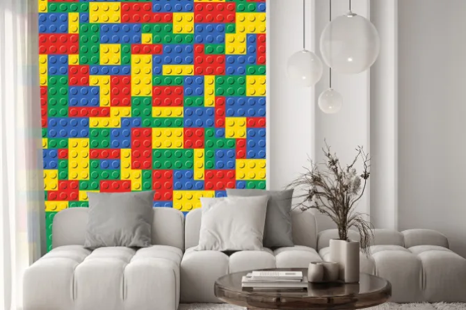 Naklejka: Kolorowe lego klocki