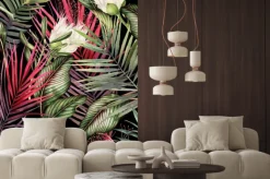 Naklejka: Kolorowe liście i kwiaty