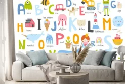 Naklejka: Kolorowy alfabet dla dzieci