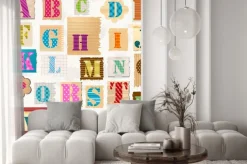 Naklejka: Kolorowy alfabet dla dzieci