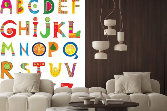 Naklejka: Kolorowy alfabet dla dziecka