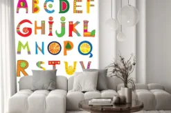 Naklejka: Kolorowy alfabet dla dziecka