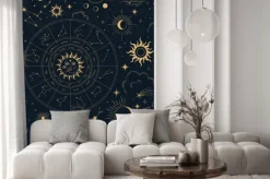 Naklejka: Kosmiczny wzór ze znakami zodiaku