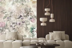 Naklejka: Kwiecisty ogród w pastelowych kolorach