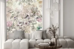 Naklejka: Kwiecisty ogród w pastelowych kolorach