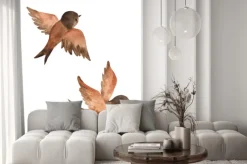 Naklejka: Latające jaskółki małe ptaszki